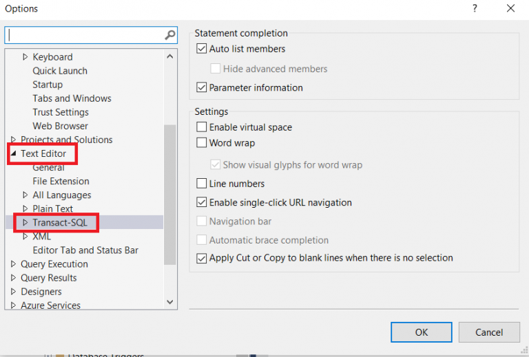 How to add line numbers to T-SQL editor – Papayawhip Blog